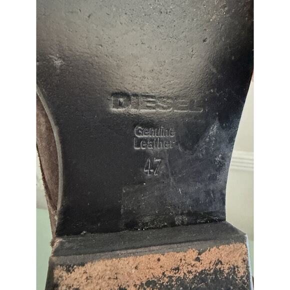 Diesel Men's Size 13 US 47 EU VGC Brown Soft Suede & Leather Desert Ankle Boots - Picture 5 of 5